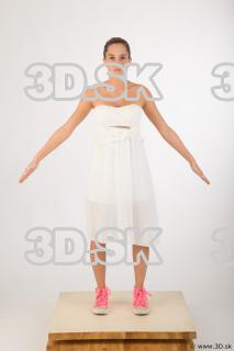 Whole body white dress pink shoes of Leah 0001